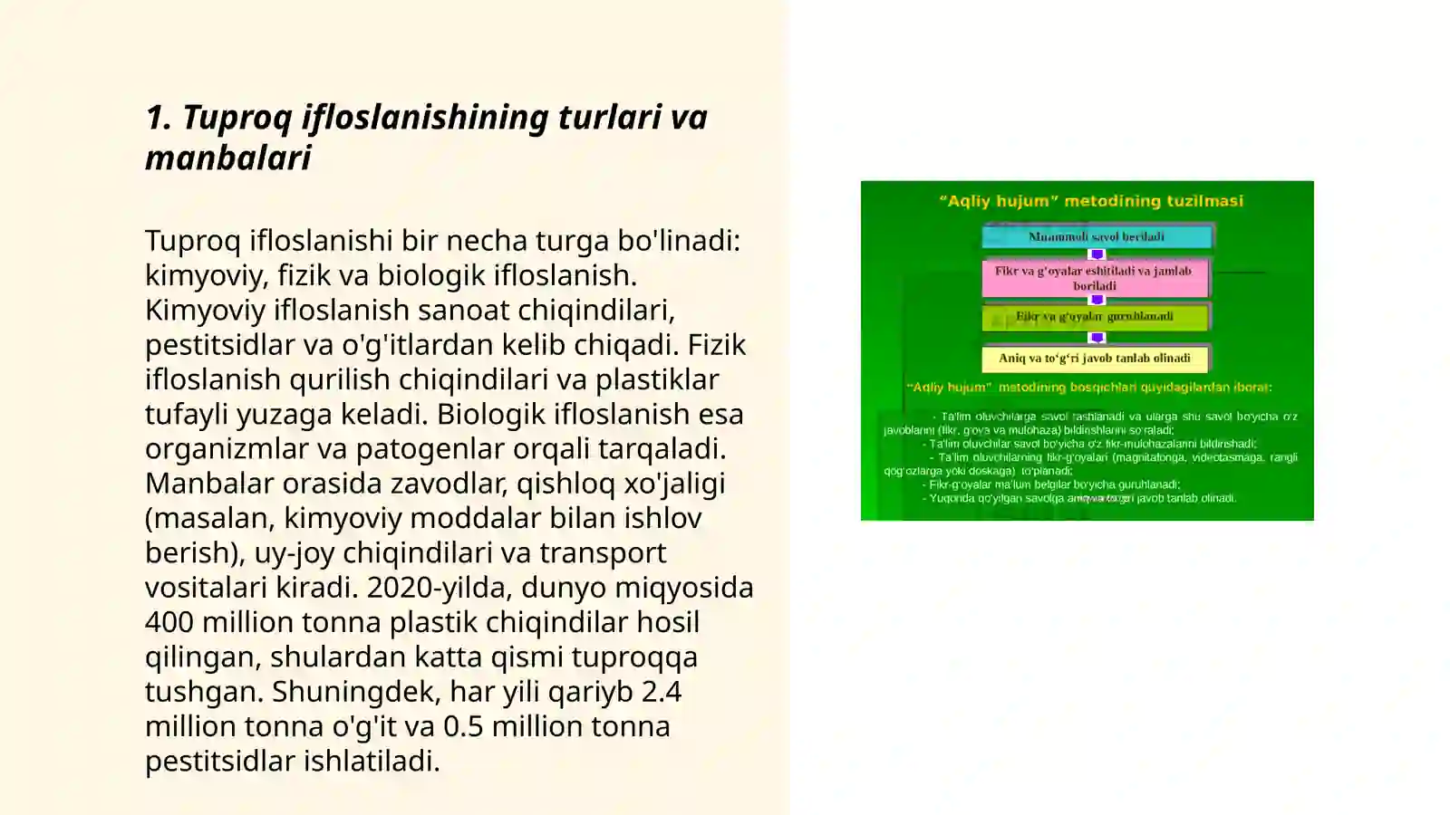Tuproq qoplami ifloslangan hududlarning biologik faolligini o'rganish va tahlil qilish 3