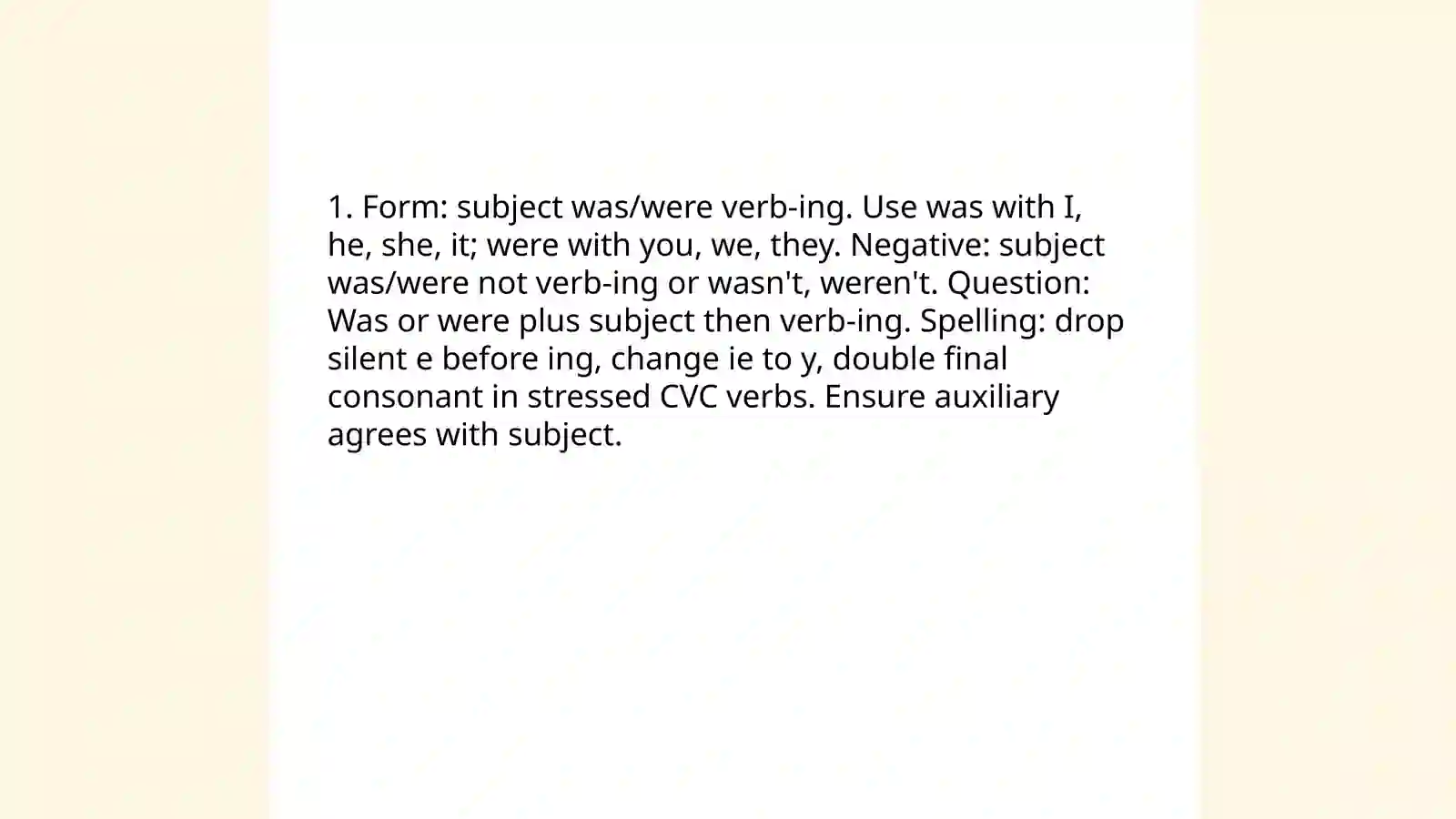 Past continuous tense 3