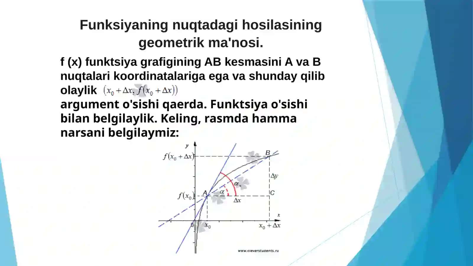 funksiya hosilasining tadbiqlari 3