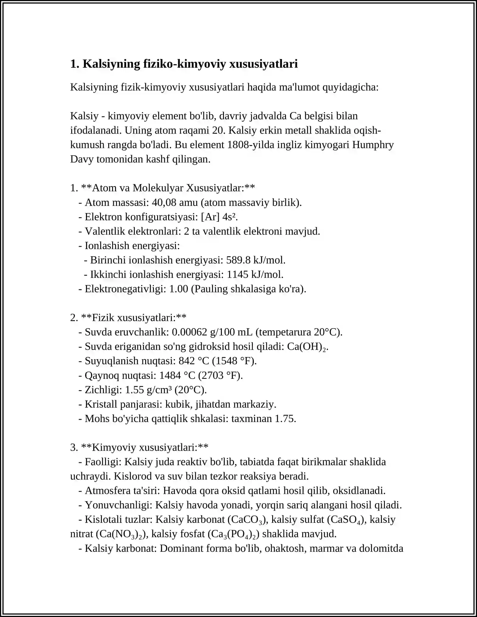 KALSIY METALLURGIYASINING UMUMIY AHVOLI 3