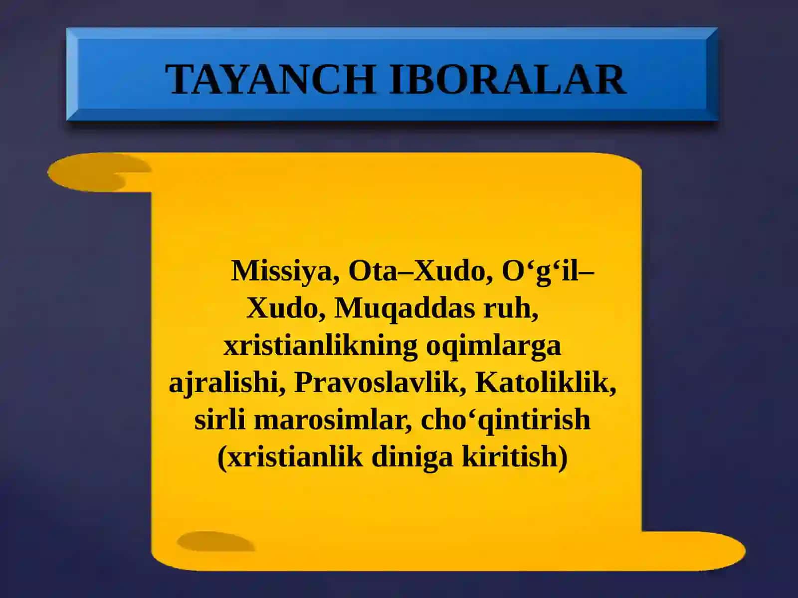 Xristianlikning oqimlari 3
