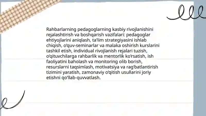 Pedagoglarning kasbiy faolligini oshirishda rahbarlarning vazifalari 3