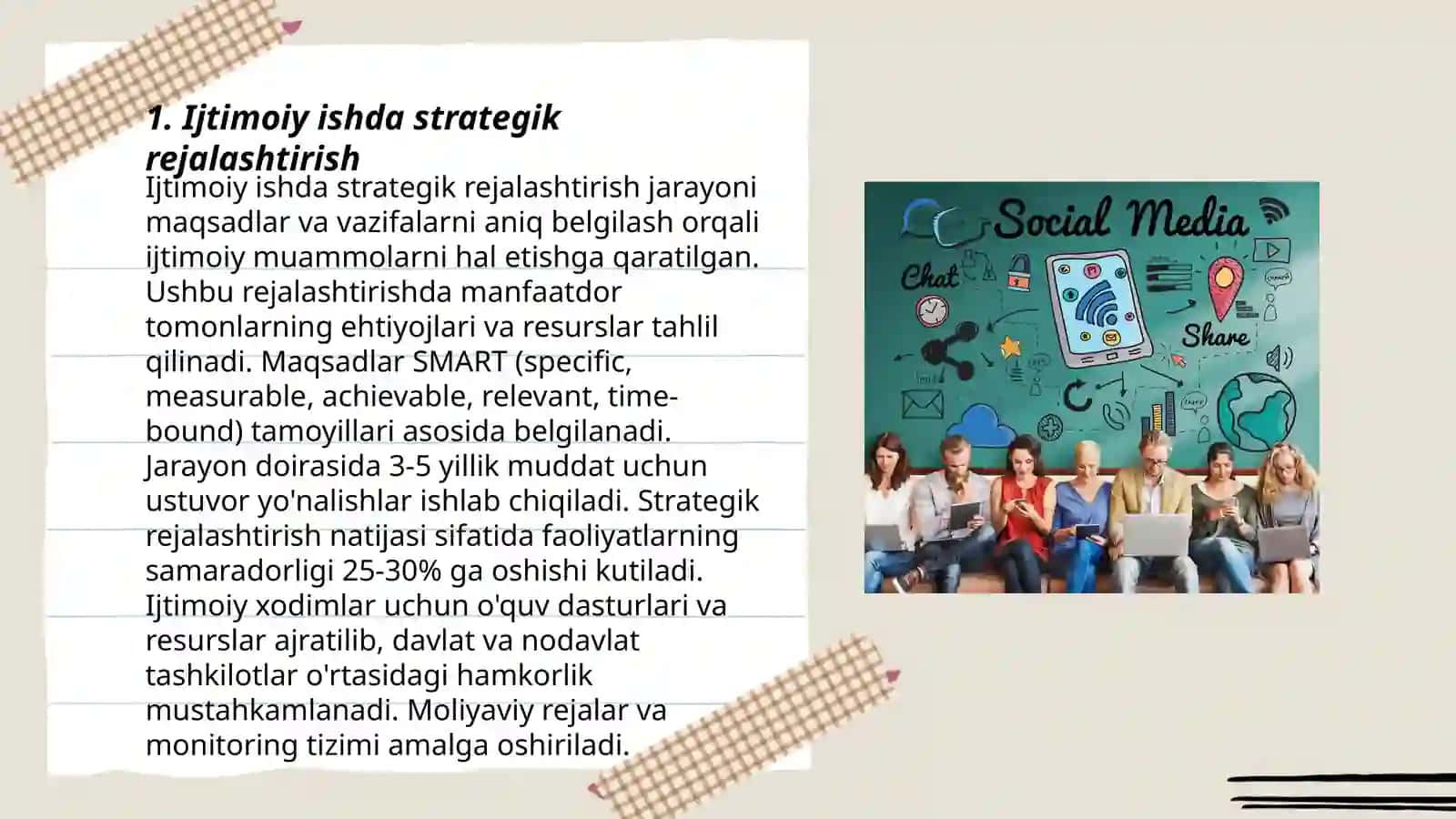 Ijtimoiy ishda menejment.Ijtimoiy menejmentning asosiy yoʻnalishlari 3