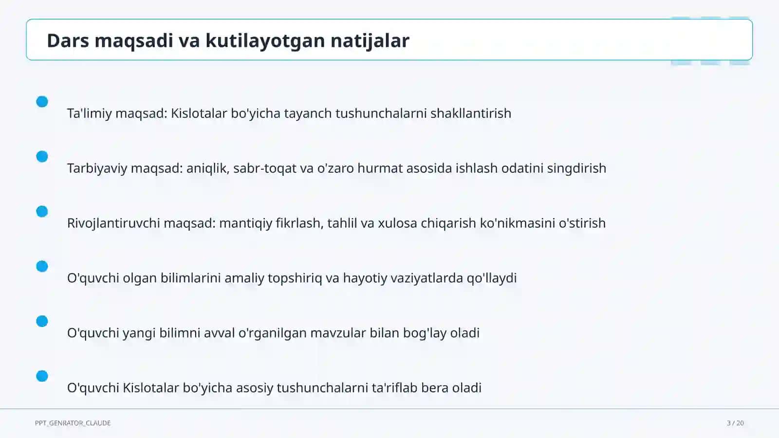 Kislotalar (8-sinf) 3