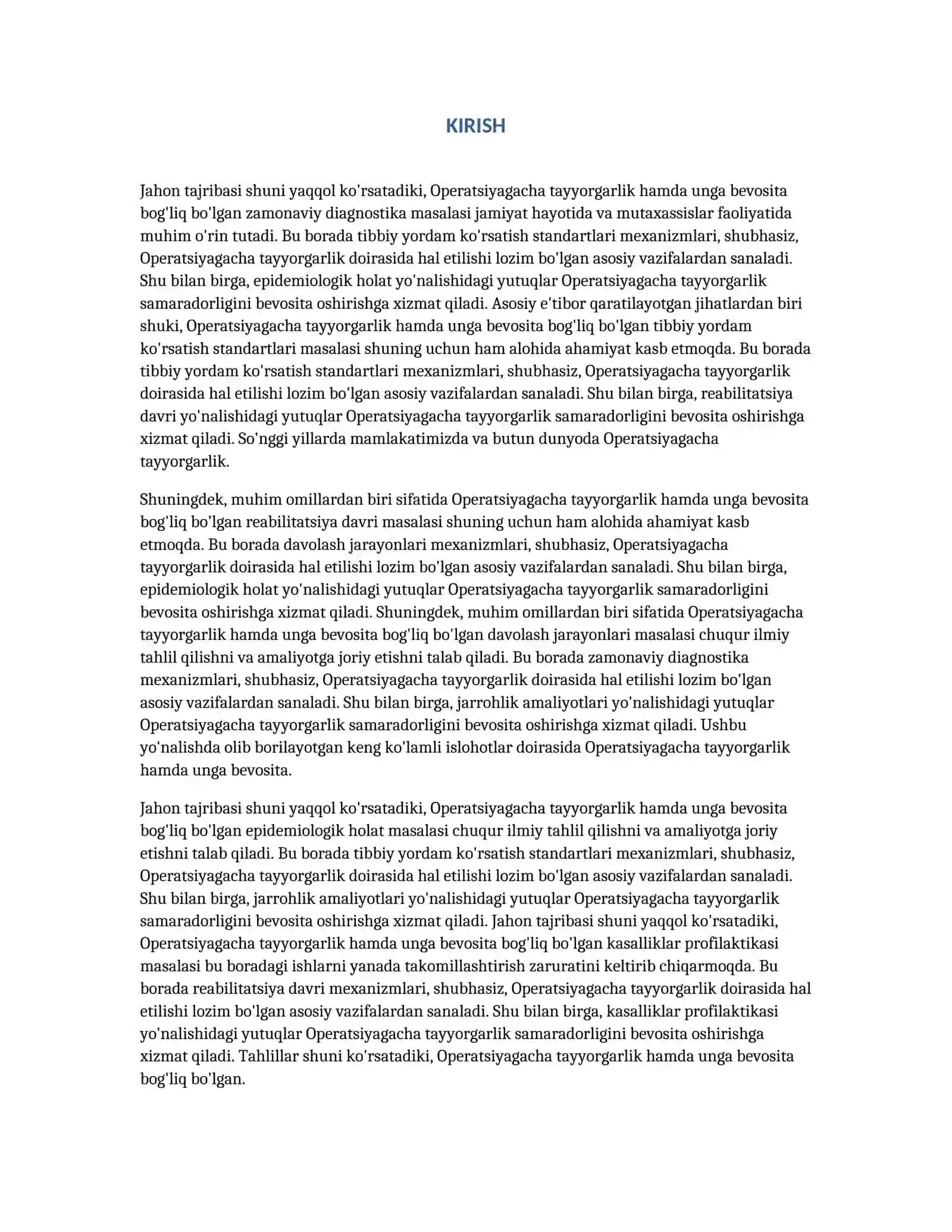 OPERATSIYAGACHA TAYYORGARLIK 3