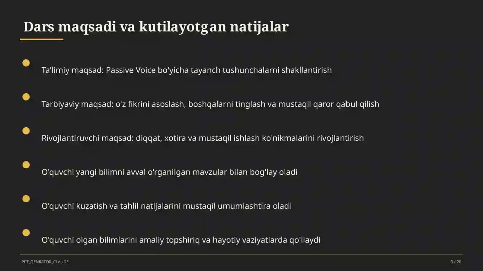 Passive Voice (9-sinf) 4