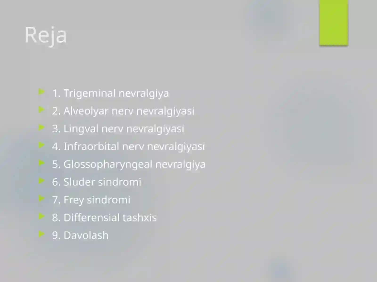 Nevralgiya stomatologiyadagi sindromlari 3