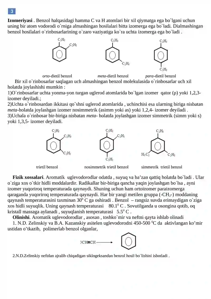 Aromatik uglevodorodlar 3