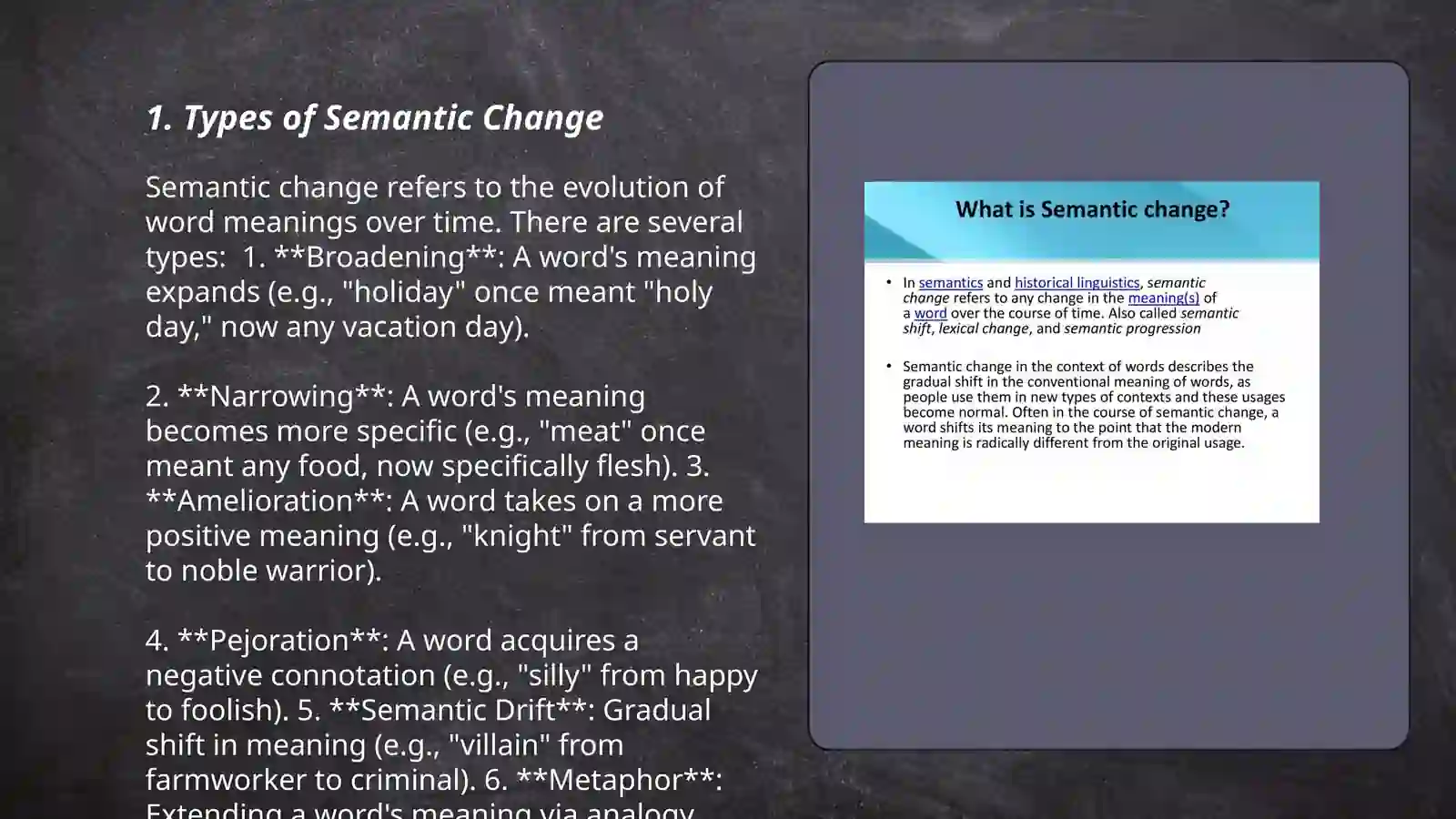 Types of Semantic Change 3