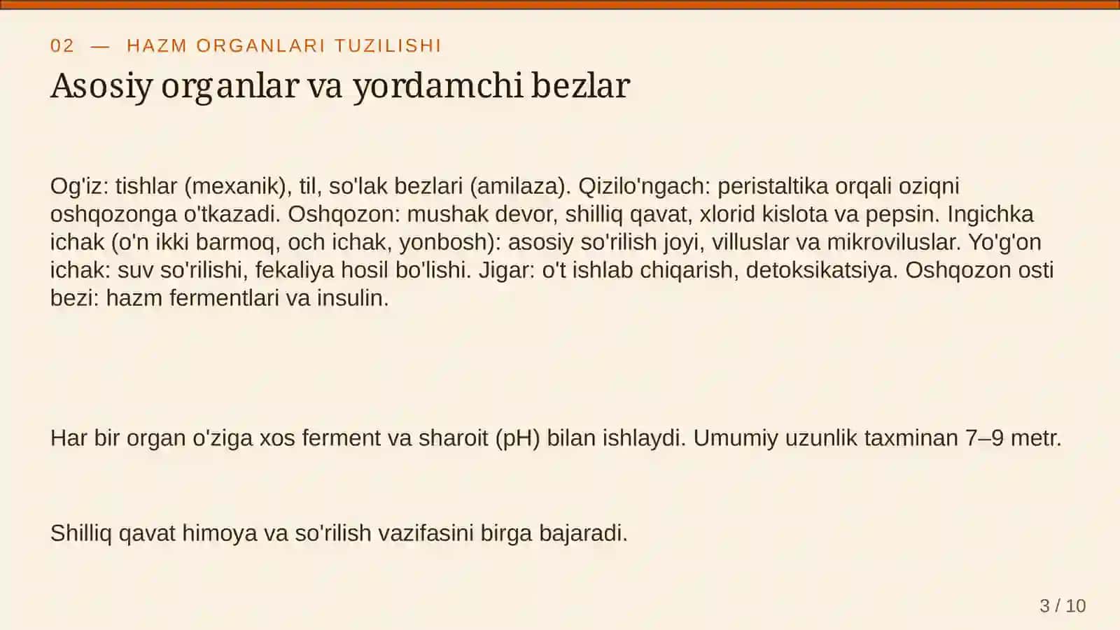 Insonning ovqat hazm qilish tizimi 3
