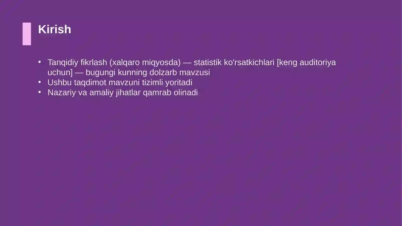 Tanqidiy fikrlash (xalqaro miqyosda) — statistik ko'rsatkichlari [keng auditoriya uchun] 3