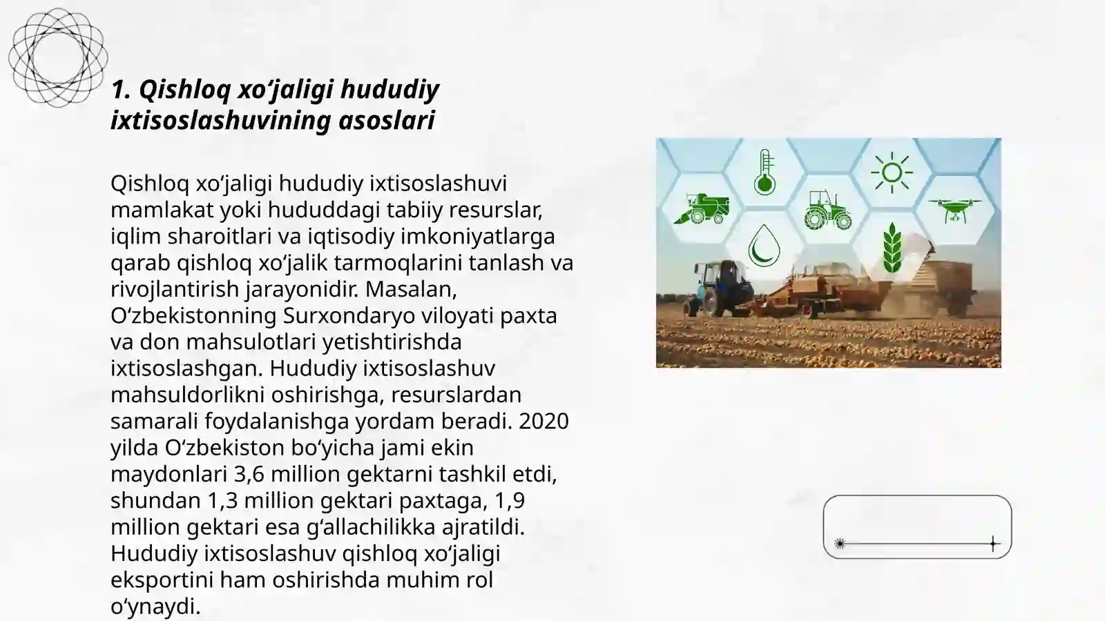 Qishloq xo‘jaligining hududiy ixtisoslashuvi 3