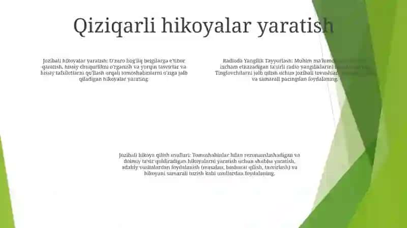 Radioda Yangilik Tayyorlash 3
