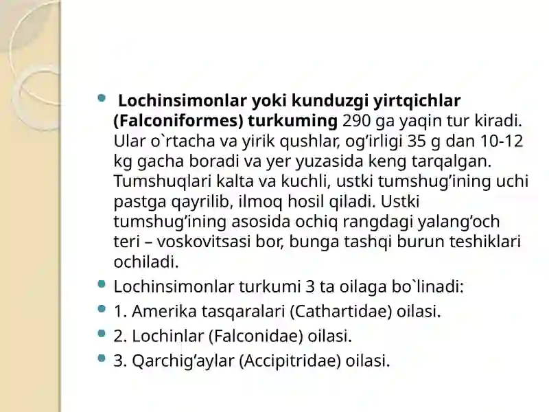 Qushlarsinfining O'zbekiston datarqalgan turlari (1-qism) 3