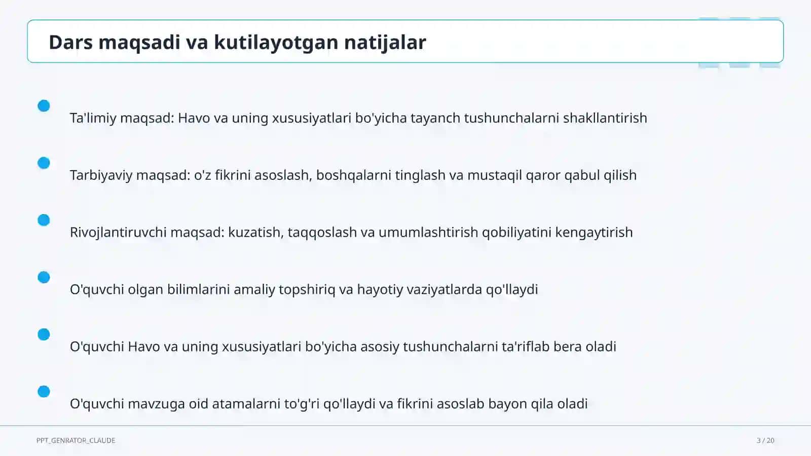 Havo va uning xususiyatlari (2-sinf) 3