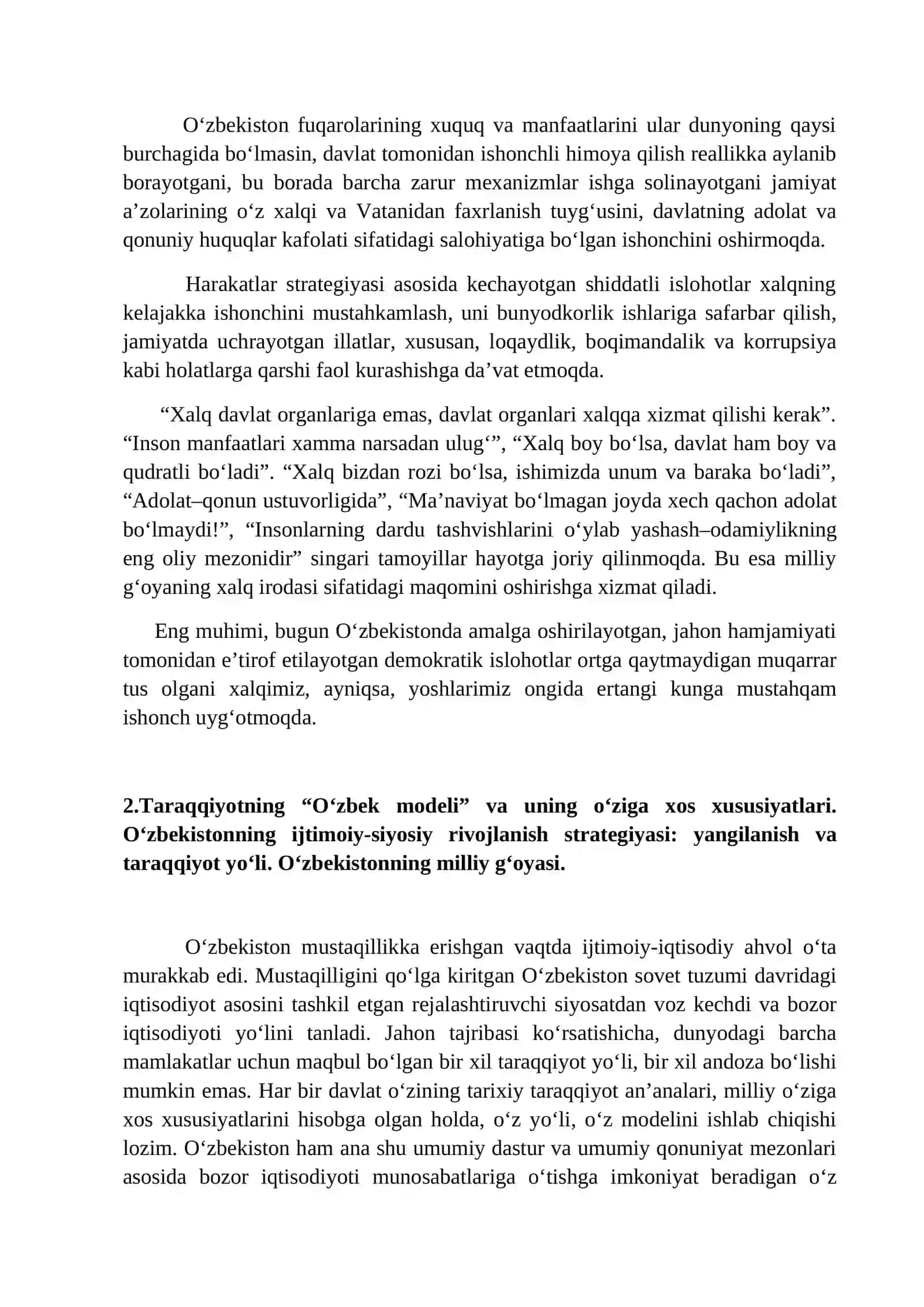 4-mavzu. O‘zbekistonning o‘ziga xos istiqlol va taraqqiyot yo‘li 3