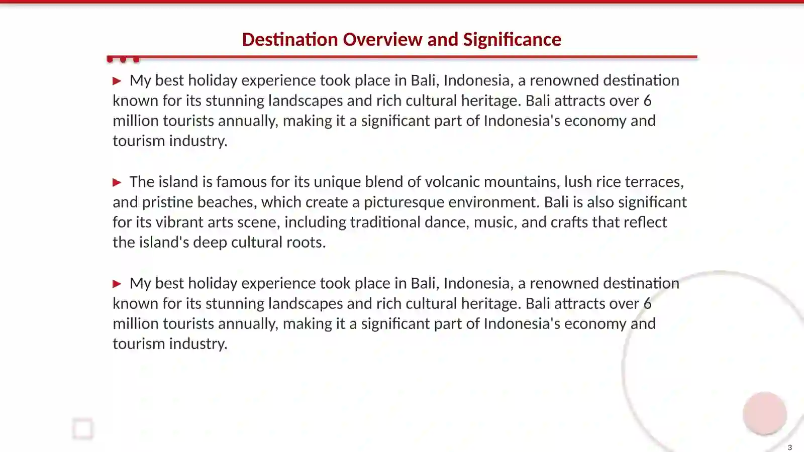 My best holiday experience 3