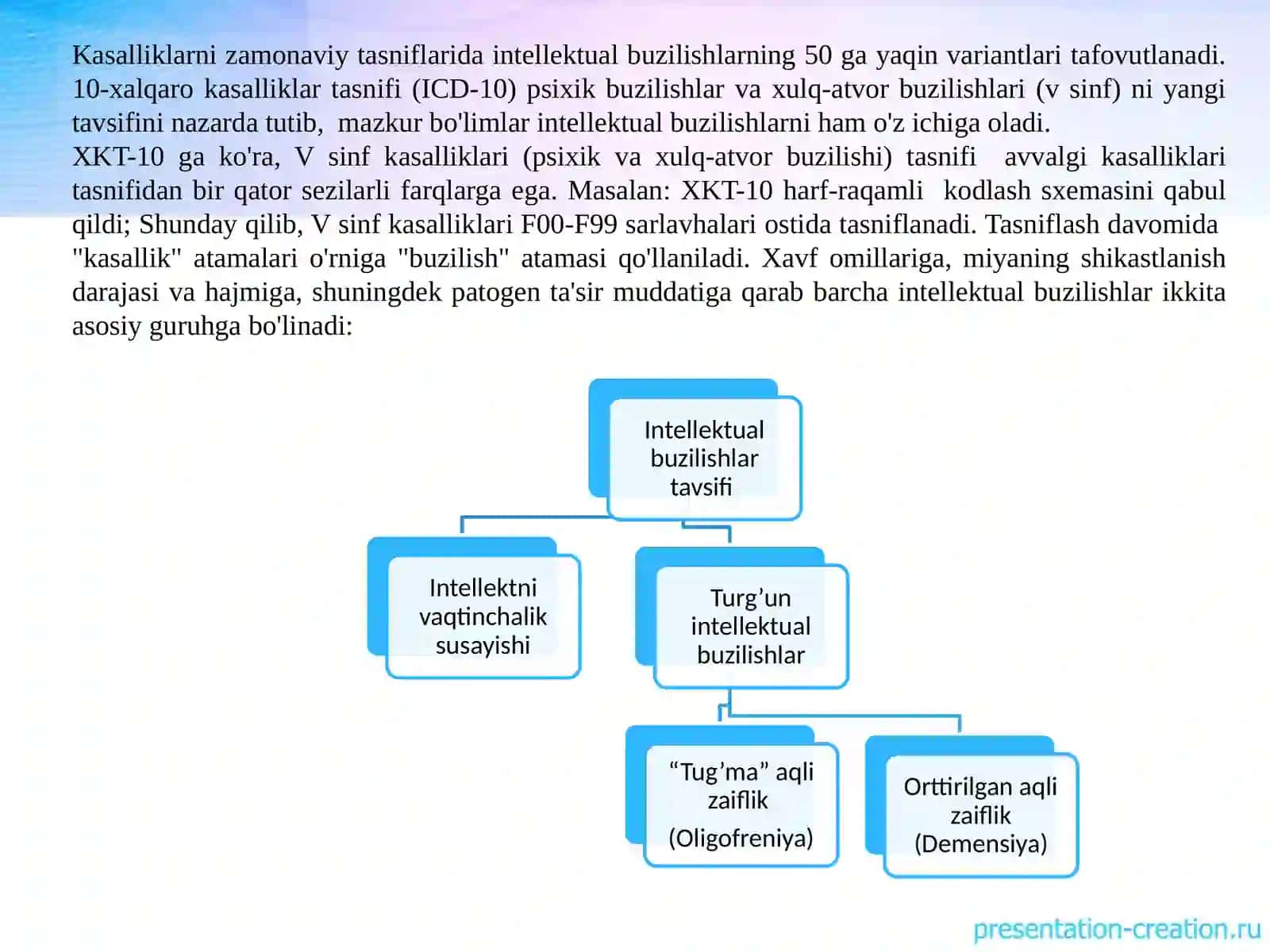 Intellektual buzilishlarning turlari va shakllari 3