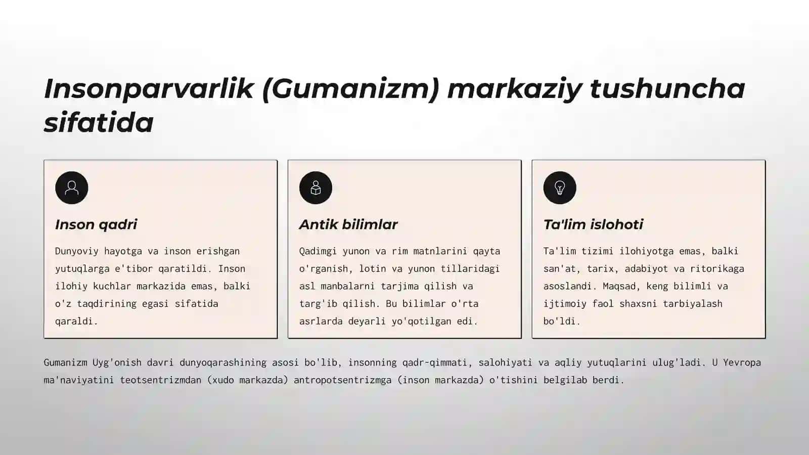 Uyg'onish davri: Yevropa xalqlari ma'naviyati va dunyoqarashining yangilanishi 3