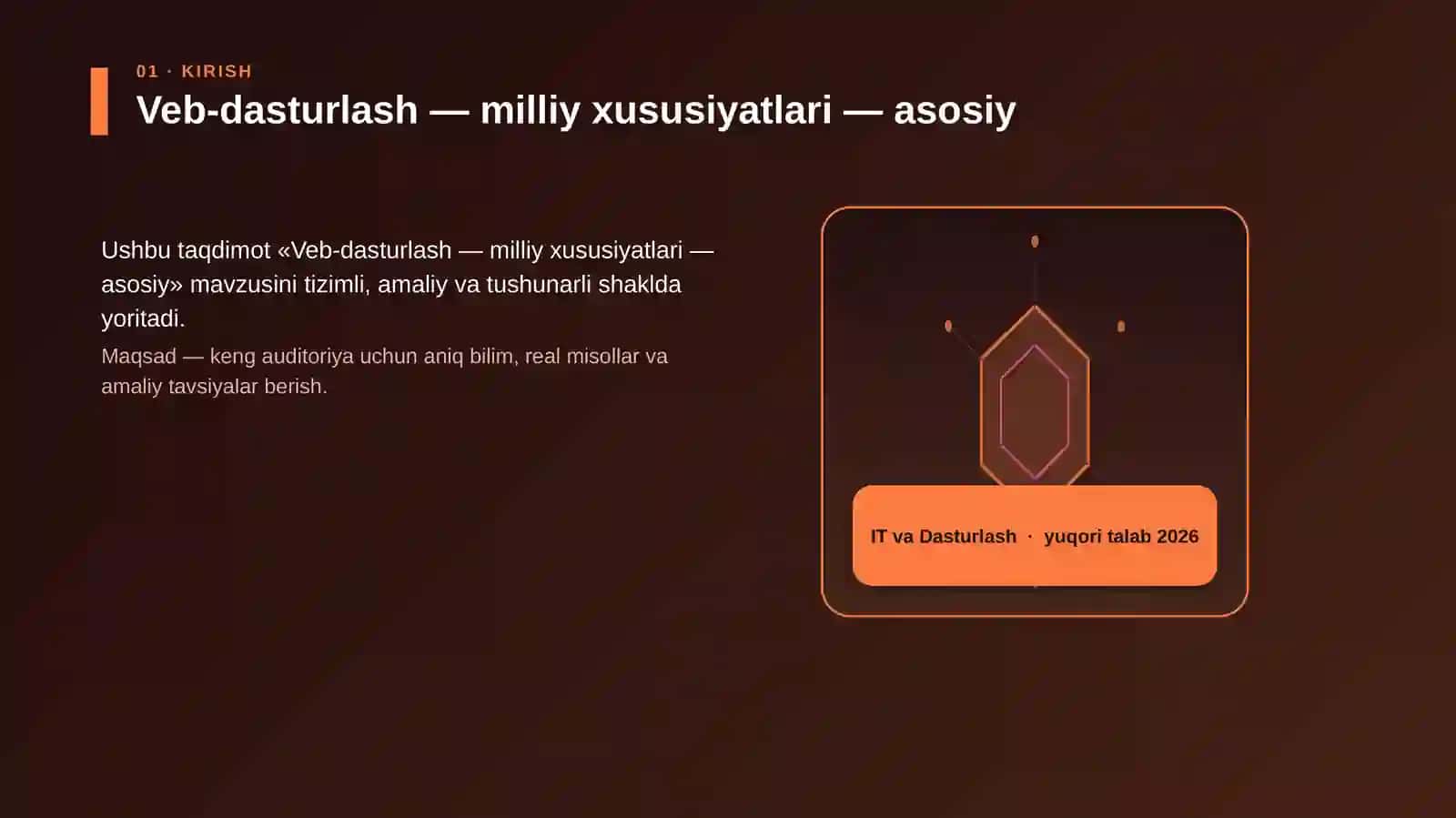 Veb-dasturlash — milliy xususiyatlari — asosiy 3