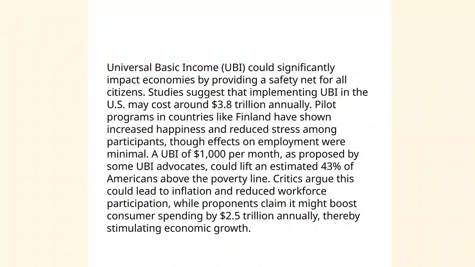 Universal Basic Income: Pros and Cons 3