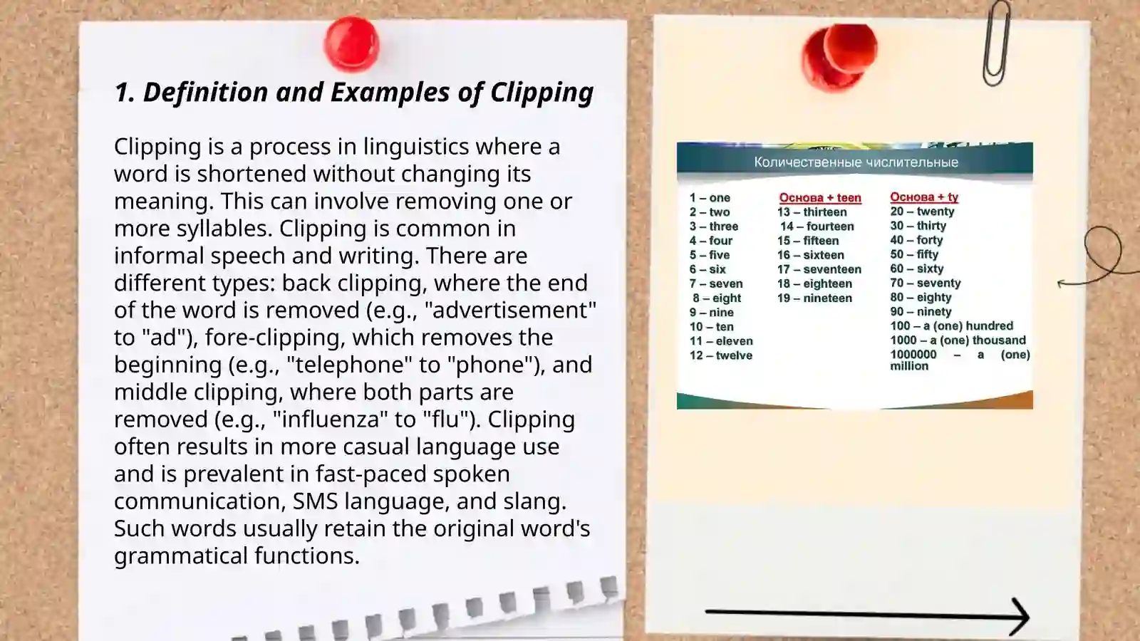 Clipping and Compounding. Collocations 3