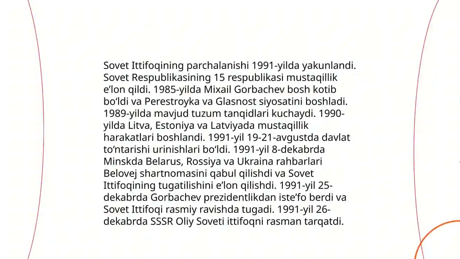Mustaqillikka erishish arafasida oOʻzbekistondagi ijtimoiy-siyosiy jarayonlar 3
