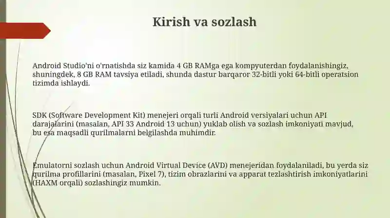 Android Studio dasturida ishlash 3