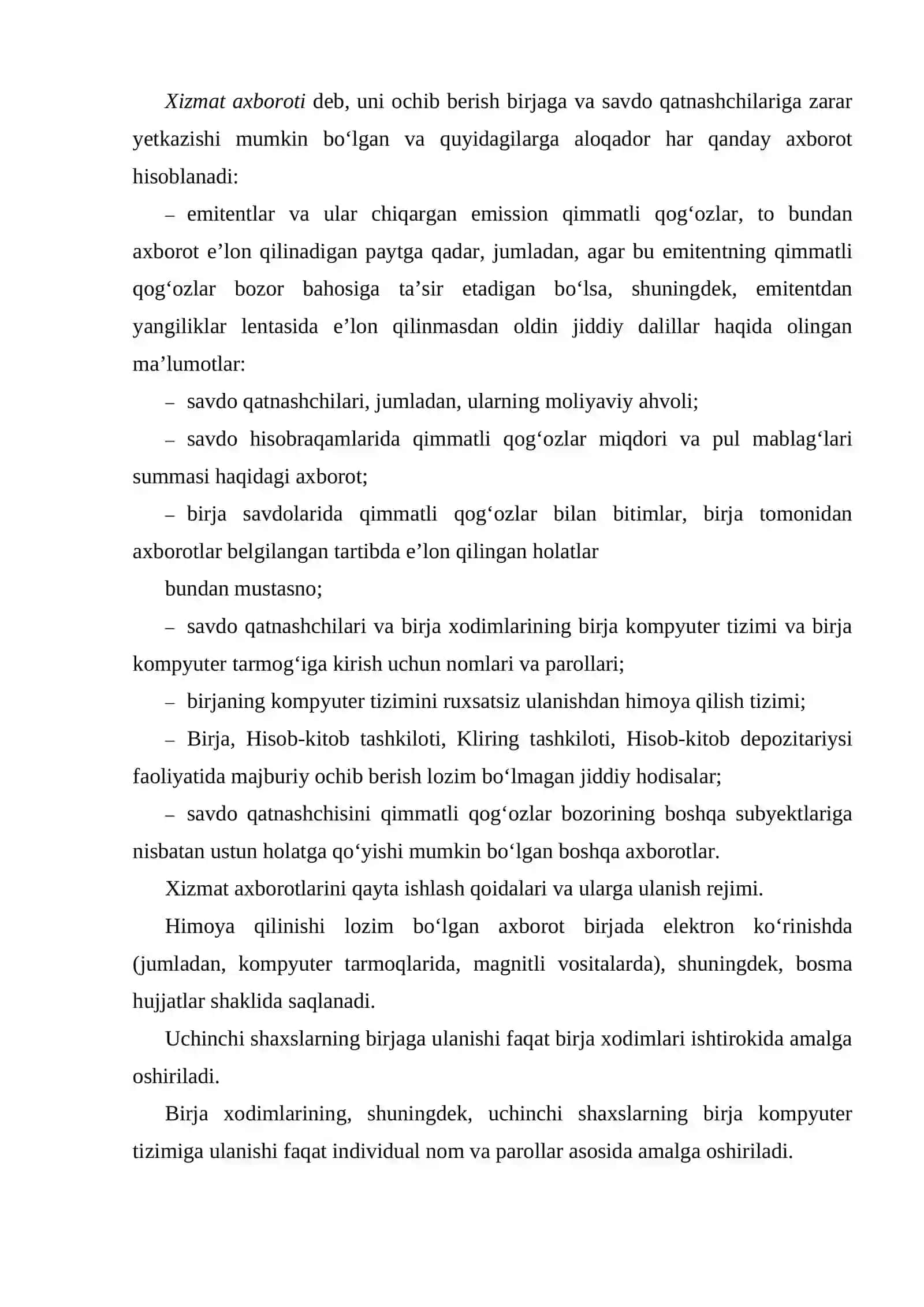Birja savdosini amalga oshirish amaliyoti 3