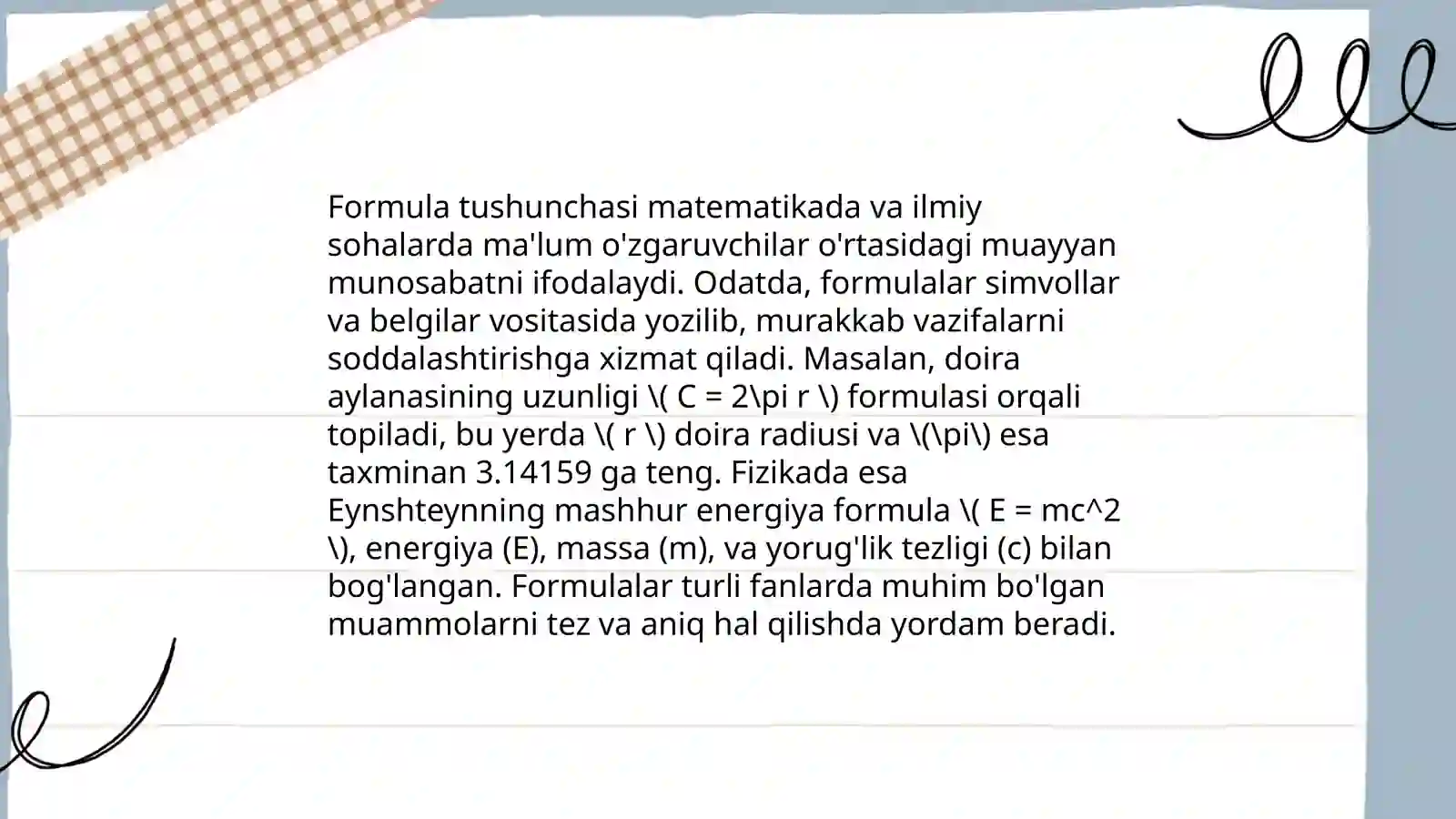 Formula tushunchasi 3