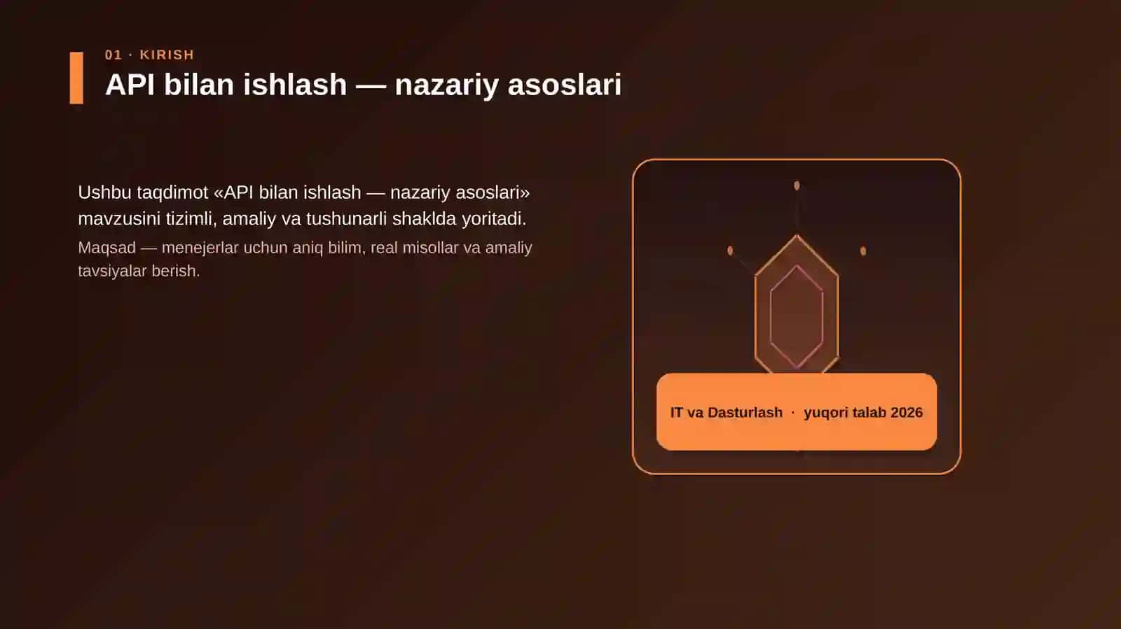 API bilan ishlash — nazariy asoslari 3