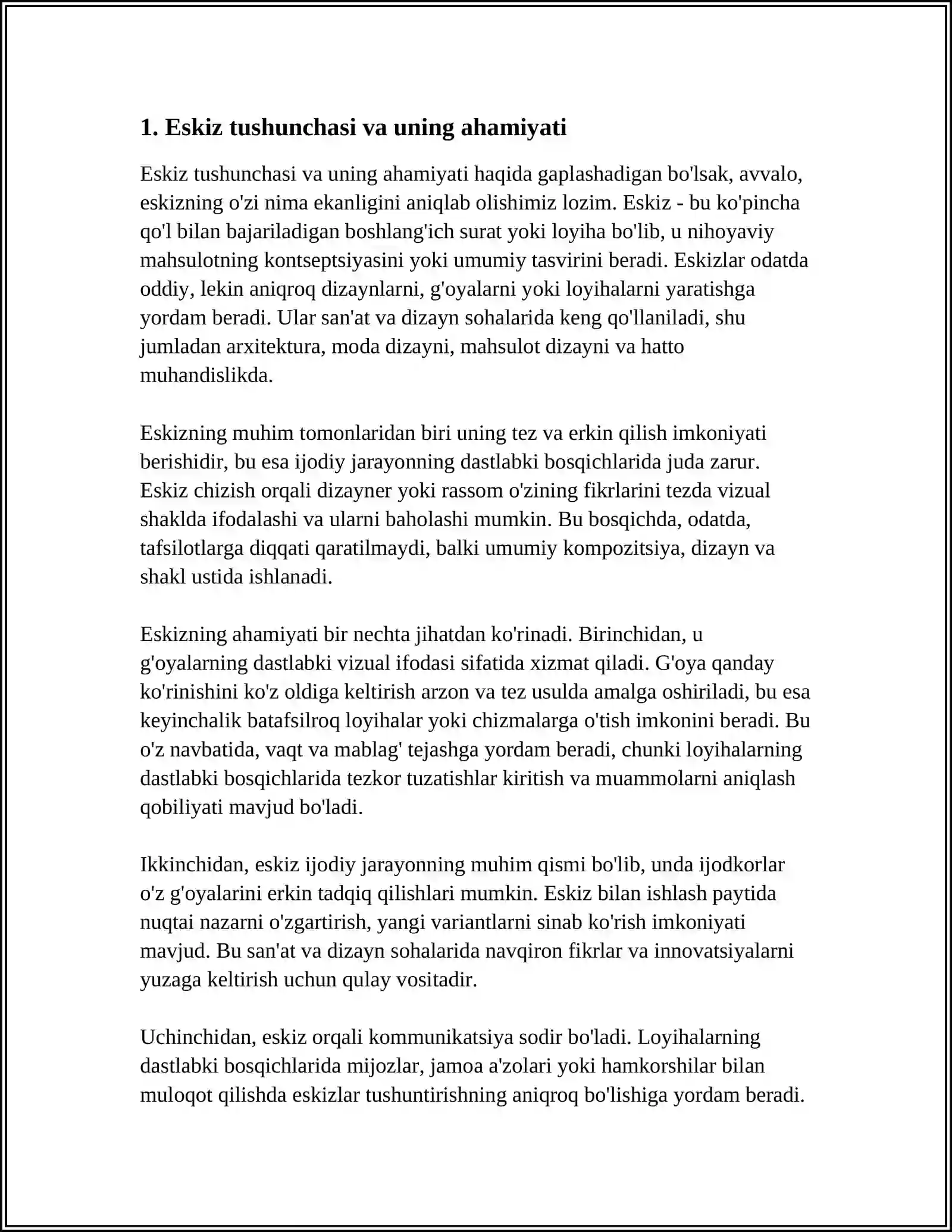 ESKIZLAR VA ESKIZLARNI BAJARISH BOSQICHLARI 3
