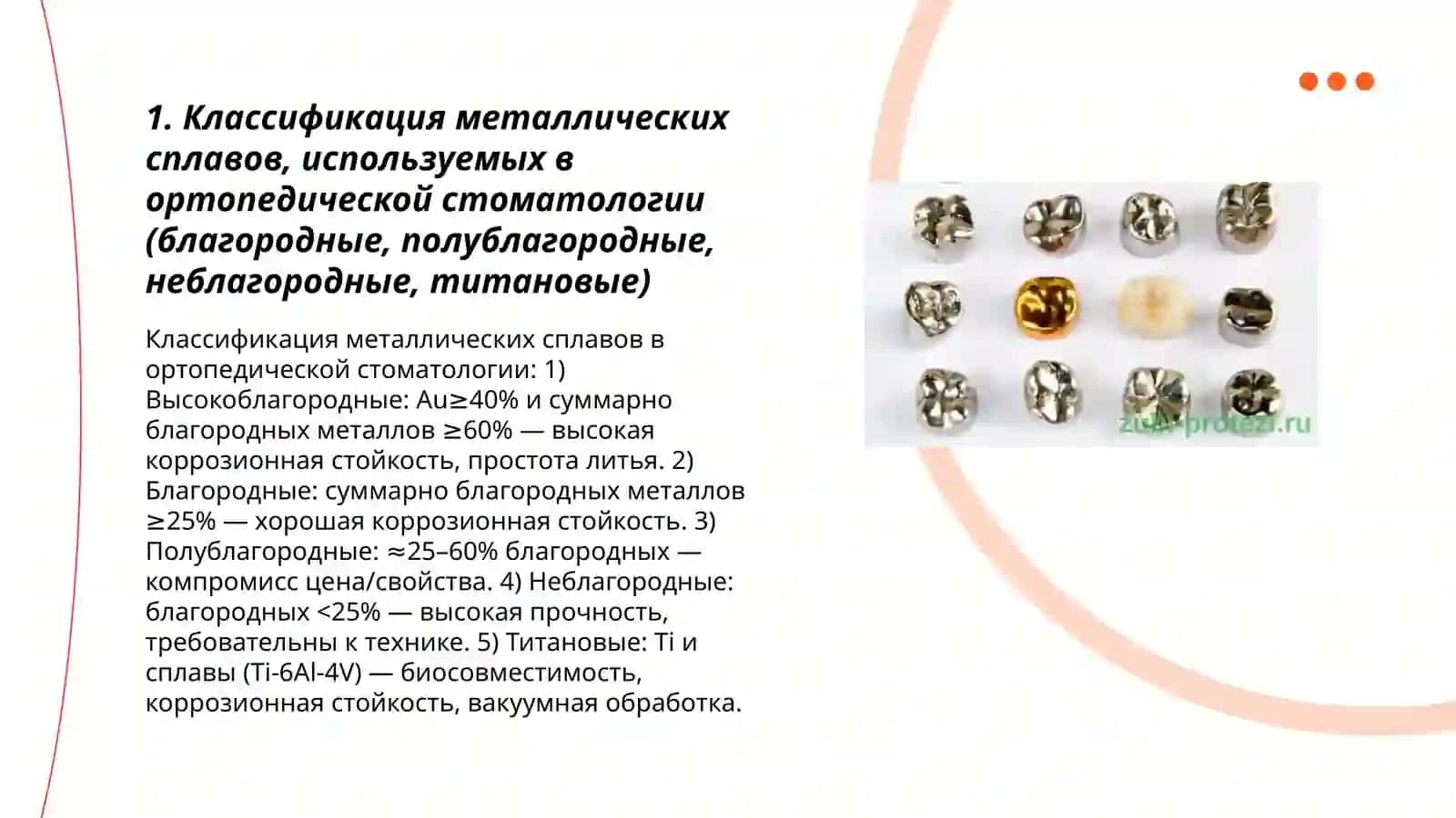 Металлы и их сплавы, используемые в ортопедической стоматологии. Литье, штамповка и процессы обработки металлических сплавов, применяемых для них 3