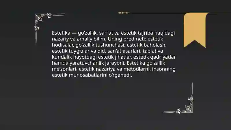 Estetika 3