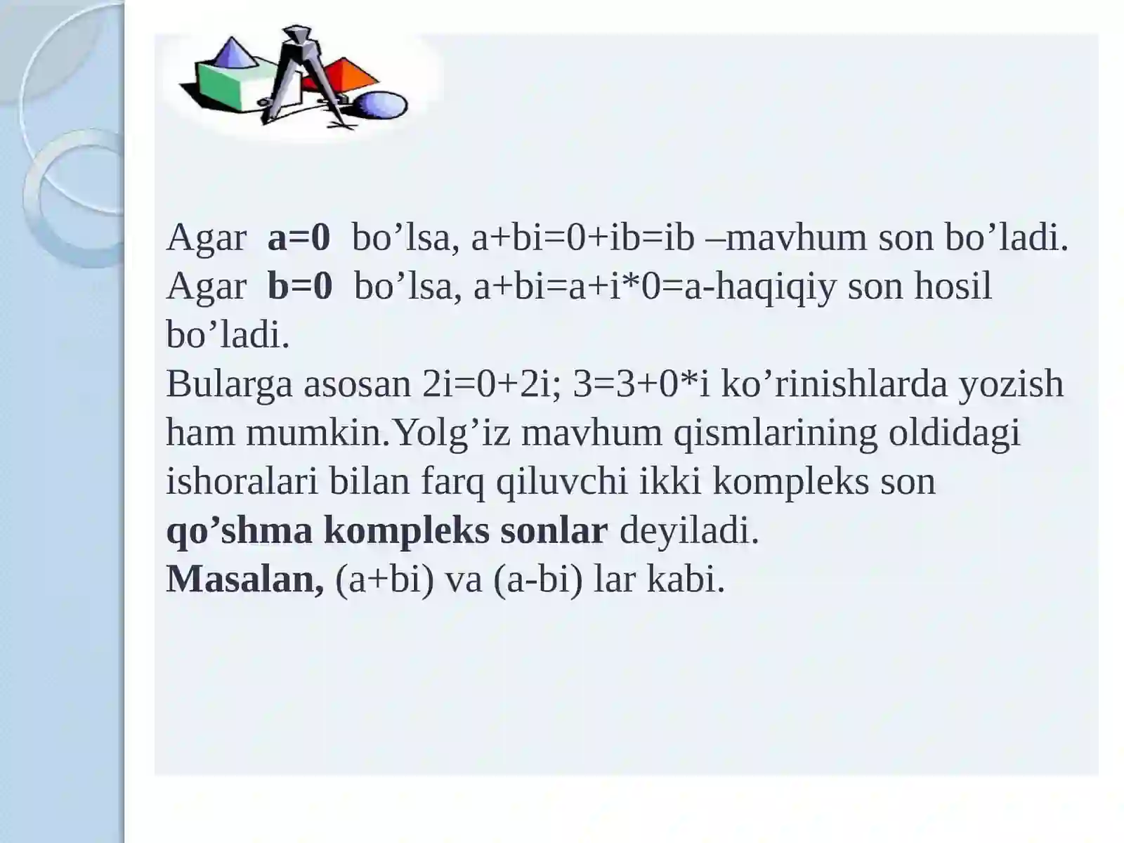 Komplekssonlar 3
