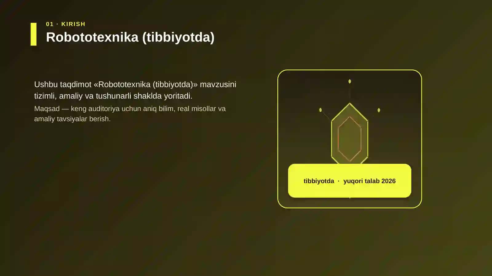 Robototexnika (tibbiyotda) 1