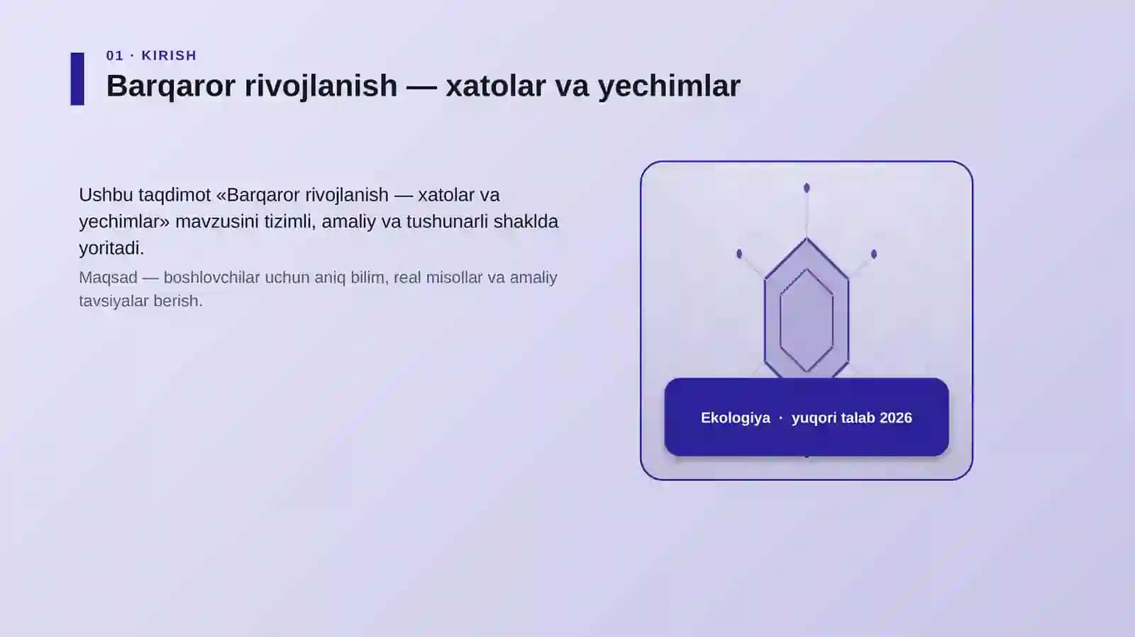 Barqaror rivojlanish — xatolar va yechimlar 3