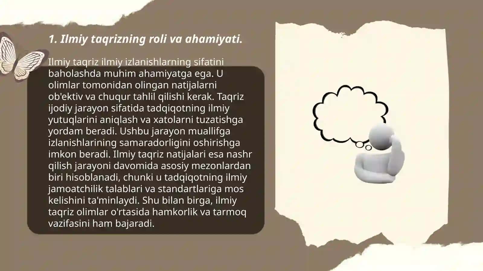 Egallanayotgan sohaga oid ilmiy maqolaga berilgan ilmiy taqriz tahlili 3