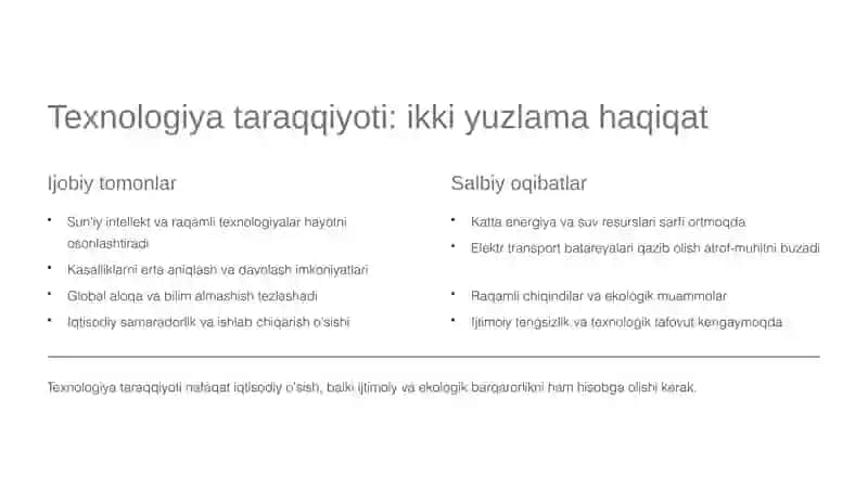 Samarasi yuqori va past bo‘lgan texnologiyalar. Turli davlatlardagi holatlarni o‘rganish 3