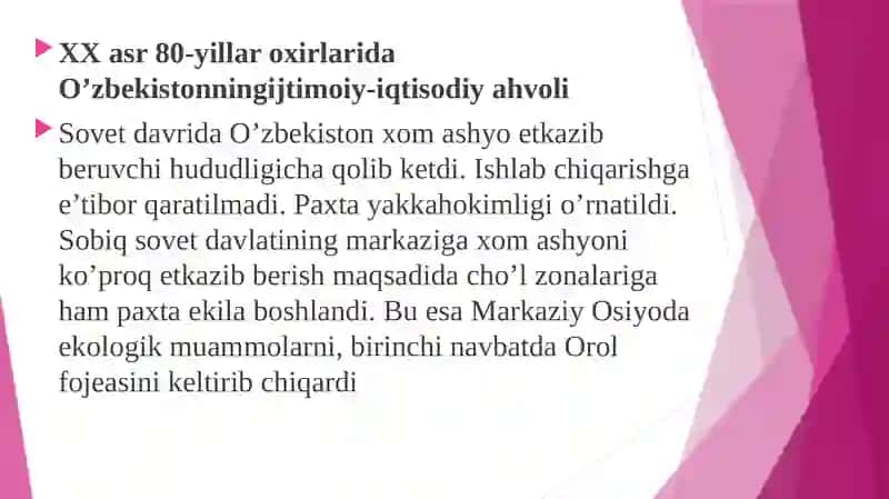 Mustaqillikka erishish arafasida O'zbekistondagi ijtimoiy - siyosiy jarayonlar 3