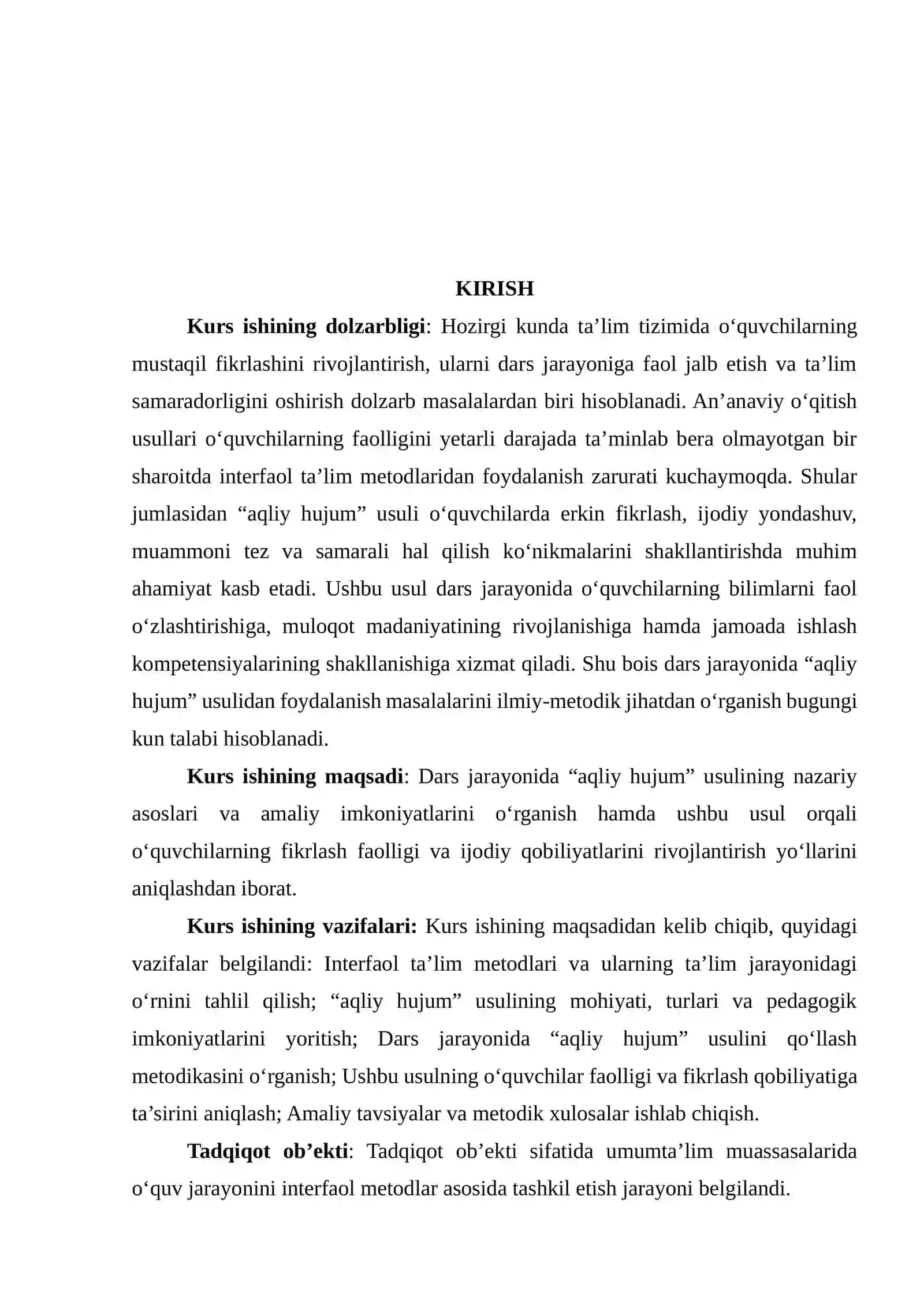 DARS JARAYONIDA “AQLIY HUJUM” USULIDAN FOYDALANISH 3
