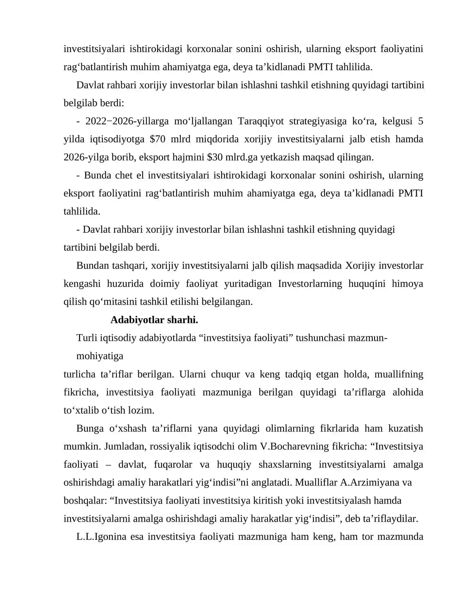 INVESTITSIYA LOYIHALARINING TAHLIL QILISH MEZONLARI 3