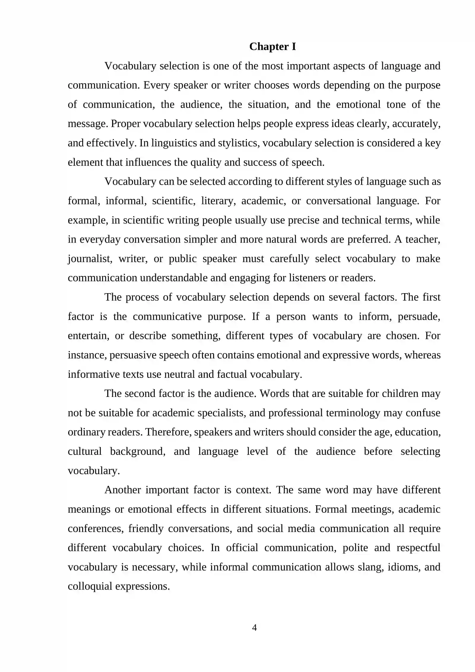 Vocabulary Selection 3