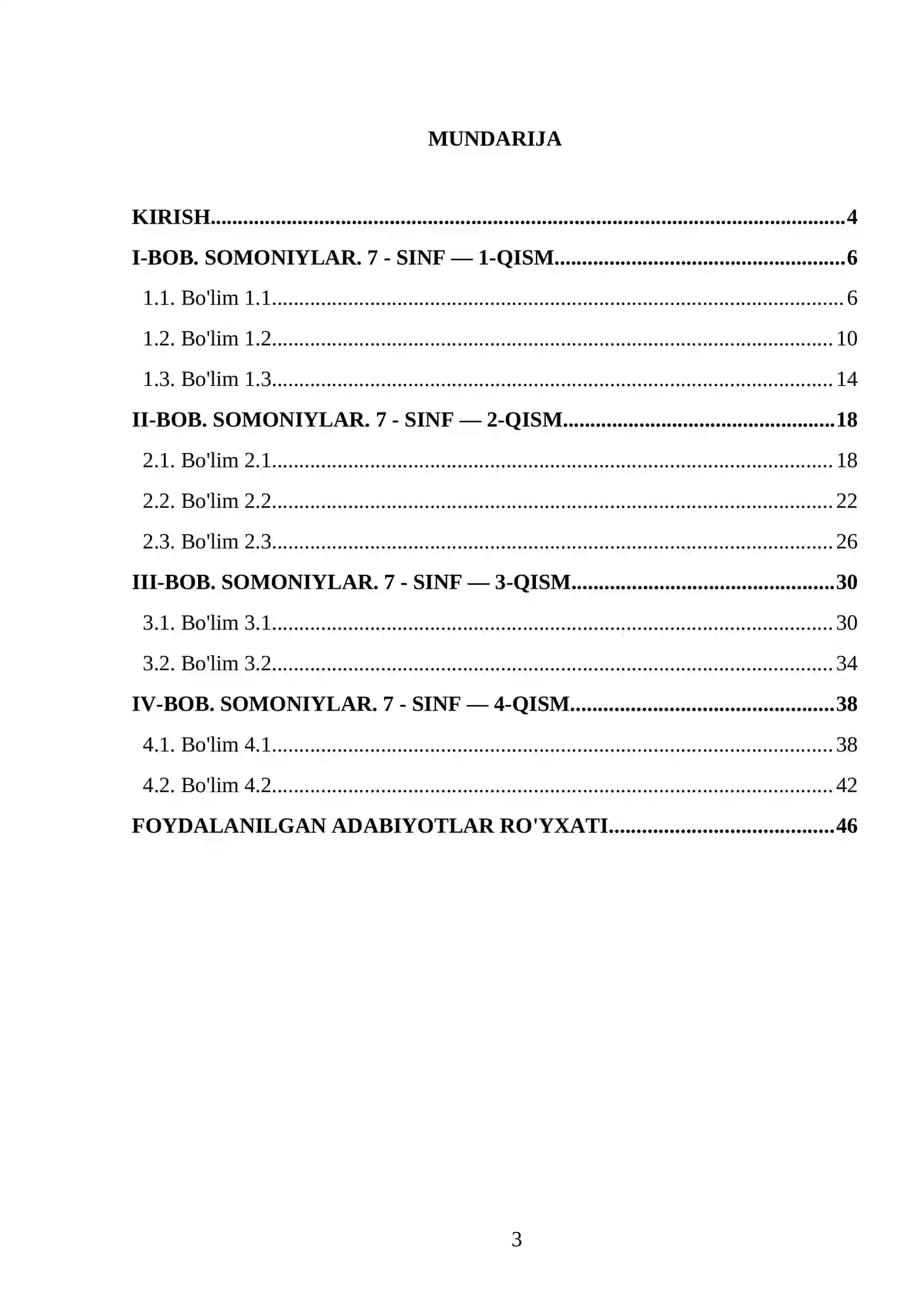 SOMONIYLAR. 7 - SINF 3