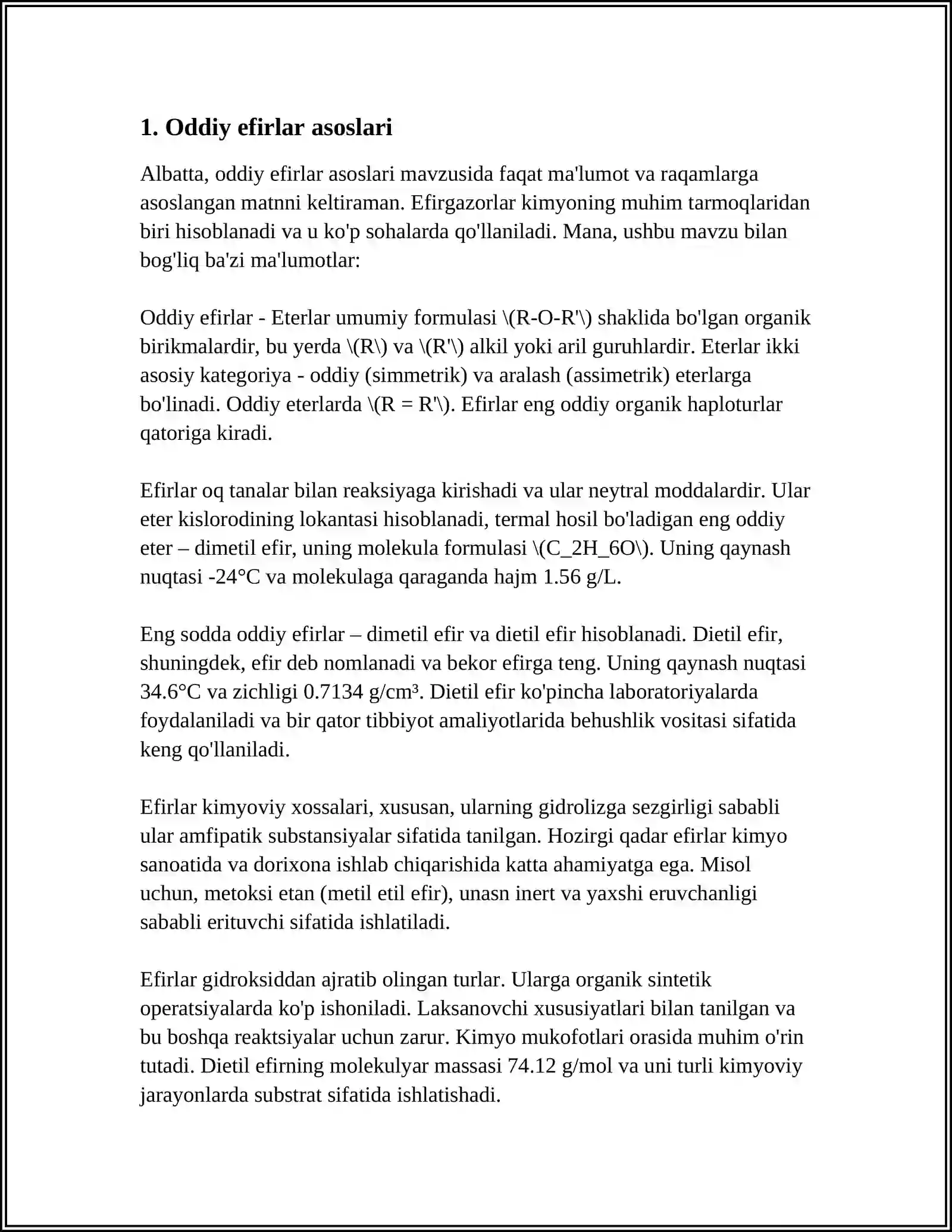 ODDIY VA MURAKKAB EFIRLAR 3
