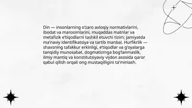 Din va hurfikrlik 3