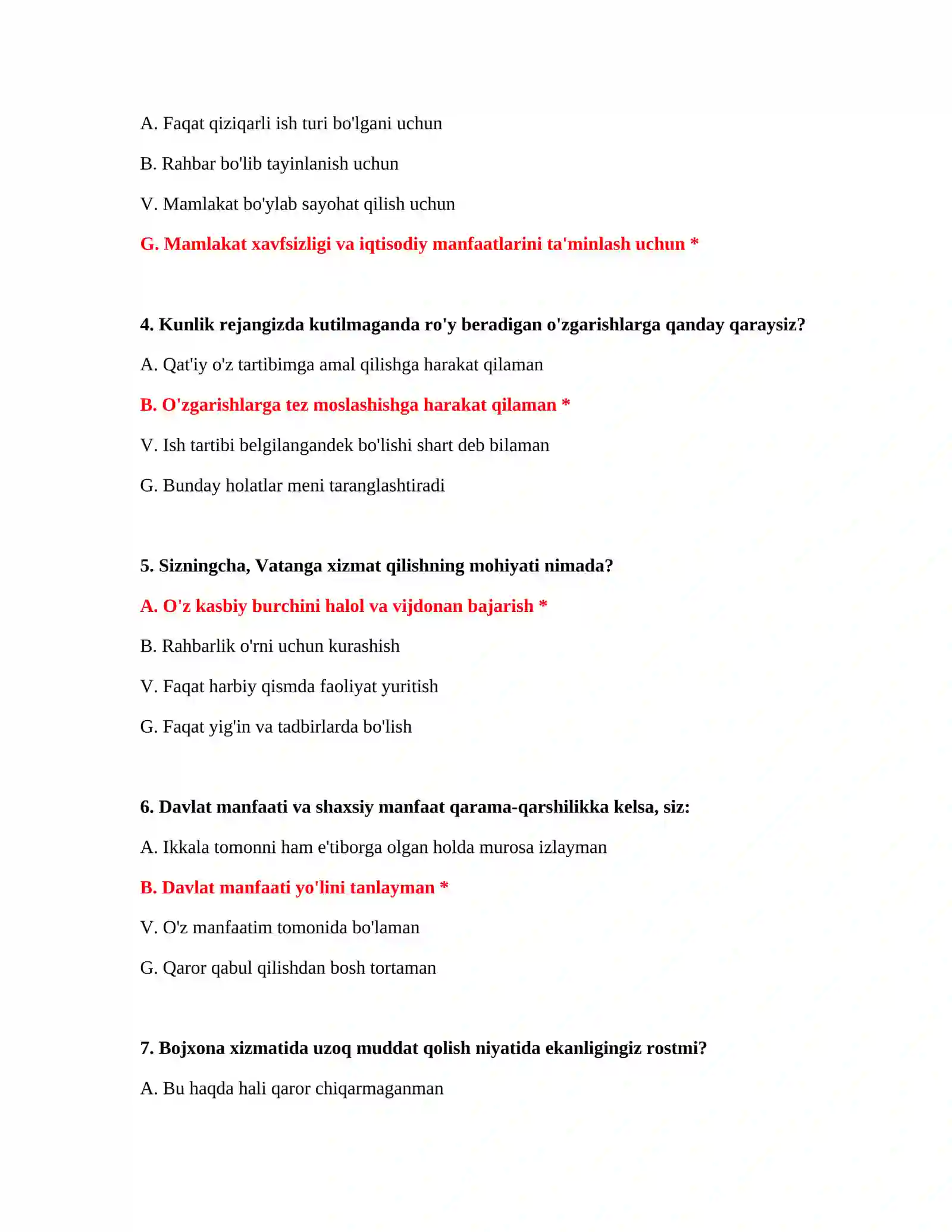 BOJXONA KASBIY TANLOVI PSIXOLOGIK TEKSHIRUV 3