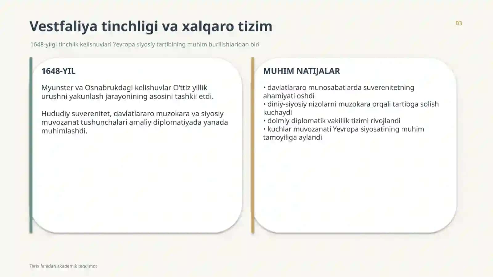 XVII–XVIII ASRLARDA XALQARO MUNOSABATLAR VA DIPLOMATIYA 3