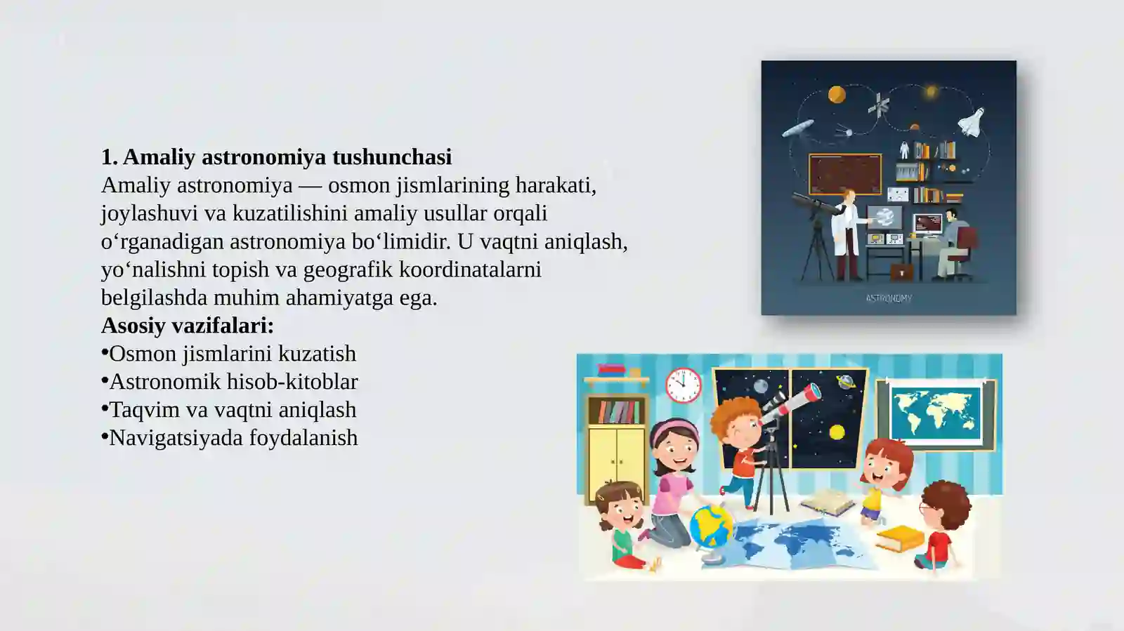 Amaliy astronomiya asoslari bobini o'qitish metodikasi 3