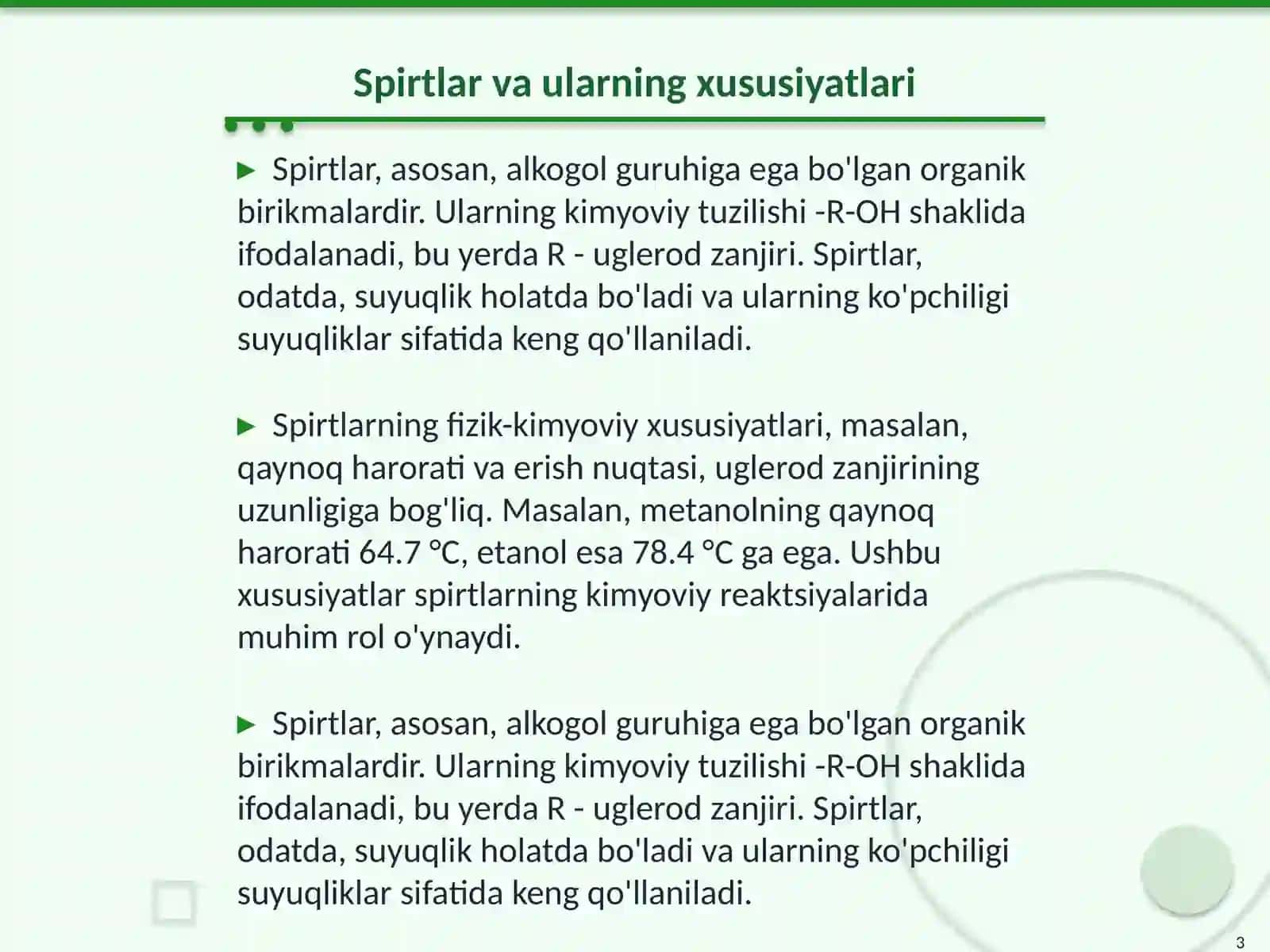 Spirtlar va oddiy efirlarning IQ spektrlari (spirtlar, fenollar, oddiy efirlar, atsetallar 3